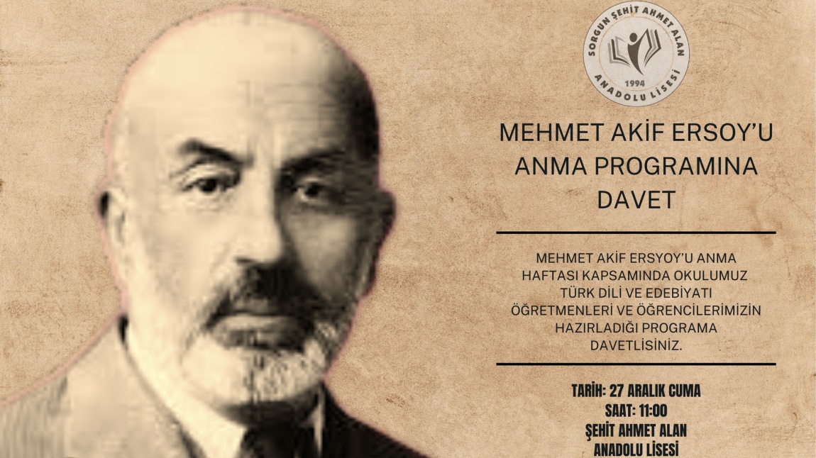 MEHMET AKİF ERSOY'U ANMA PROGRAMI